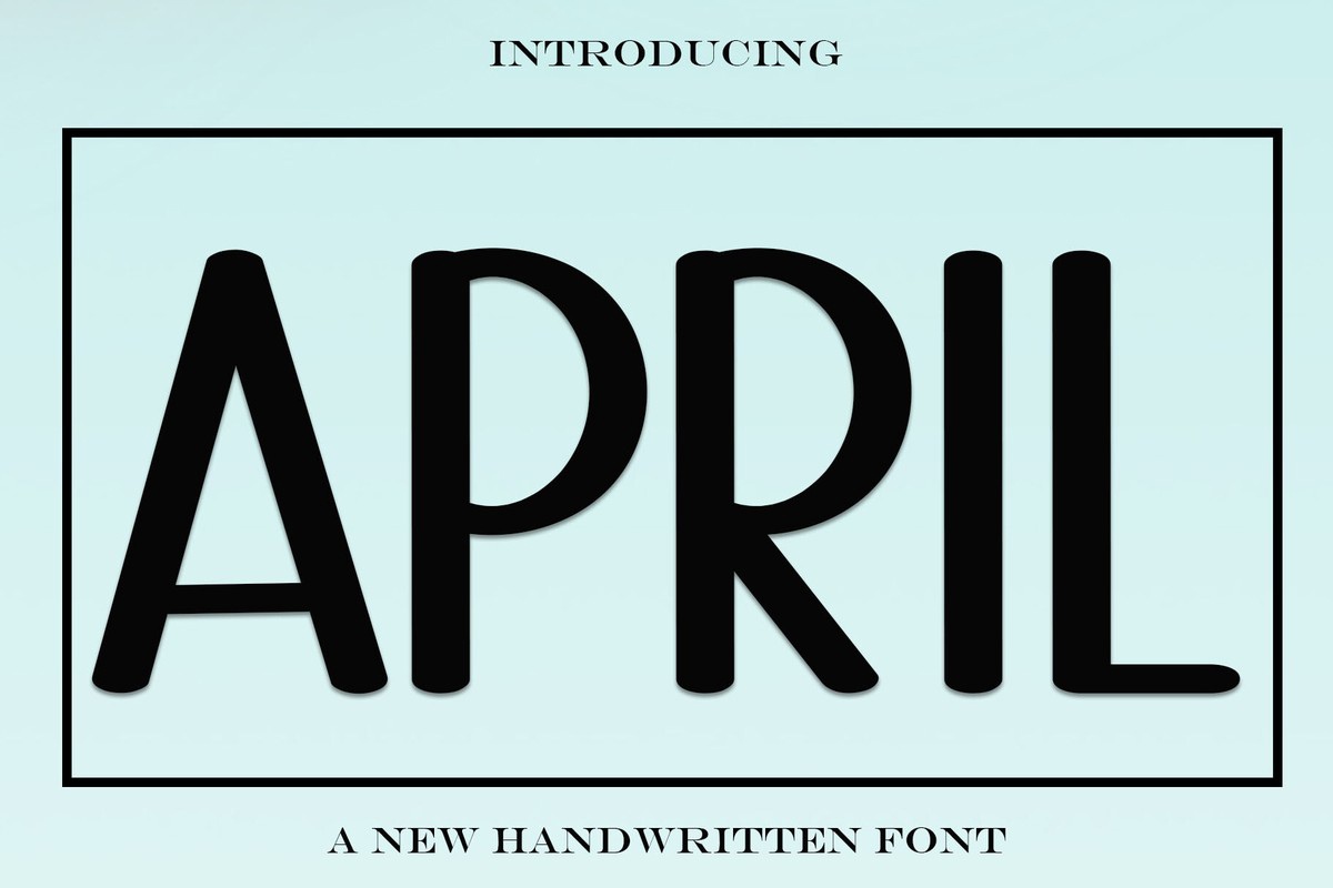 Beispiel einer April Regular-Schriftart