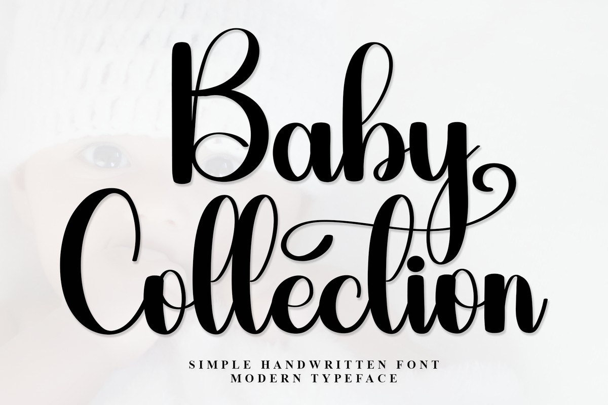 Beispiel einer Baby Collection-Schriftart