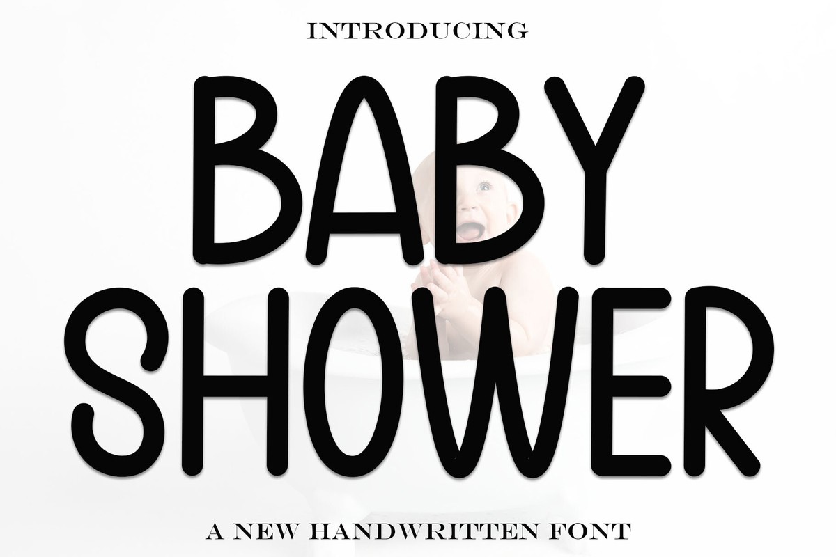 Beispiel einer Baby Shower-Schriftart