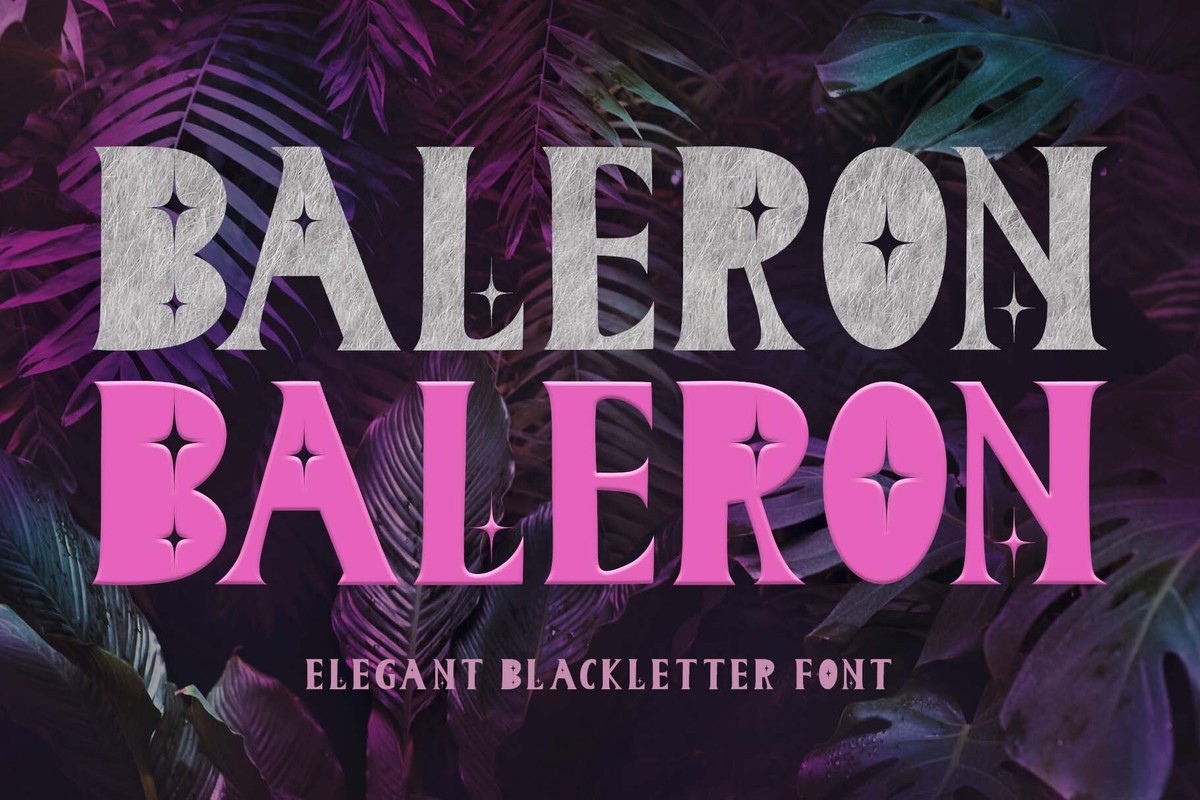 Beispiel einer Baleron-Schriftart