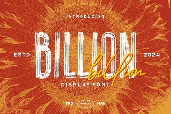 Beispiel einer Billion-Schriftart