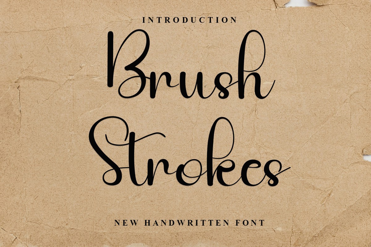Beispiel einer Brush Strokes-Schriftart