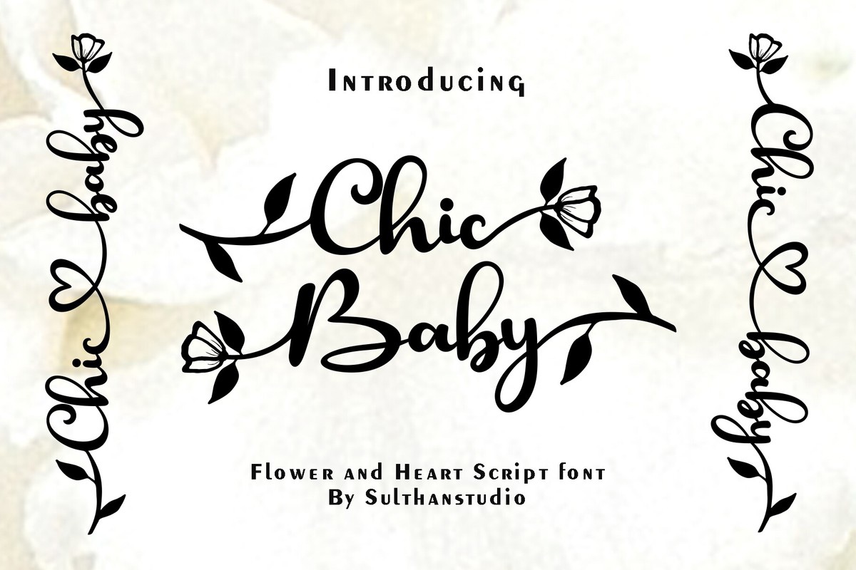 Beispiel einer Chic Baby-Schriftart