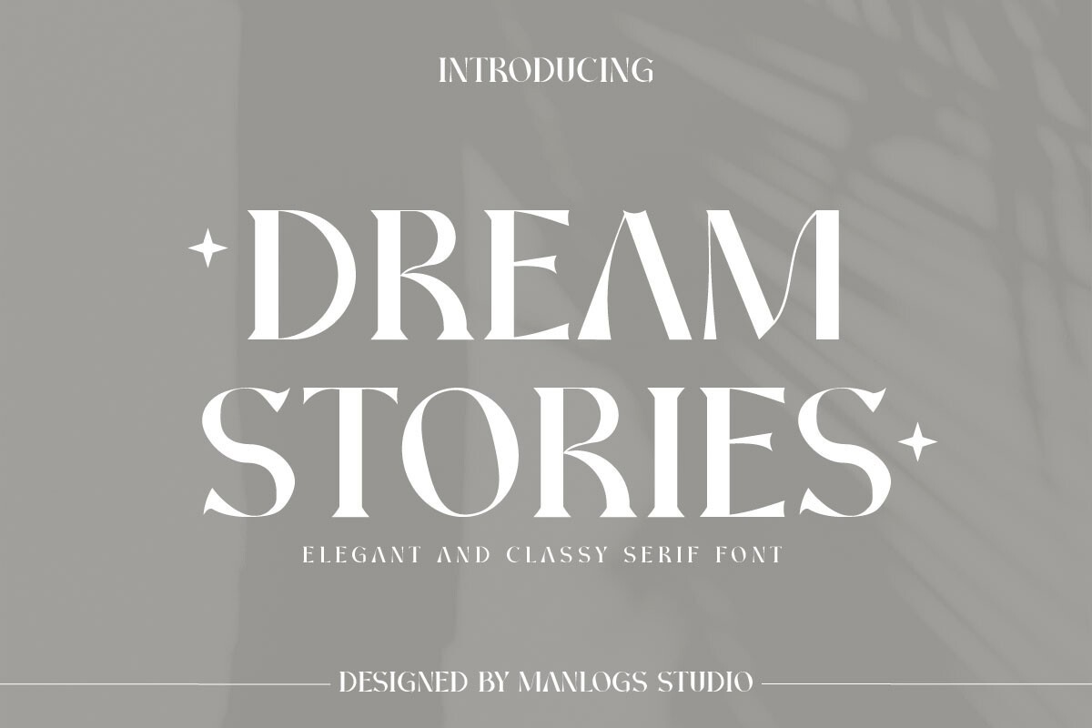 Beispiel einer Dream Stories Regular-Schriftart