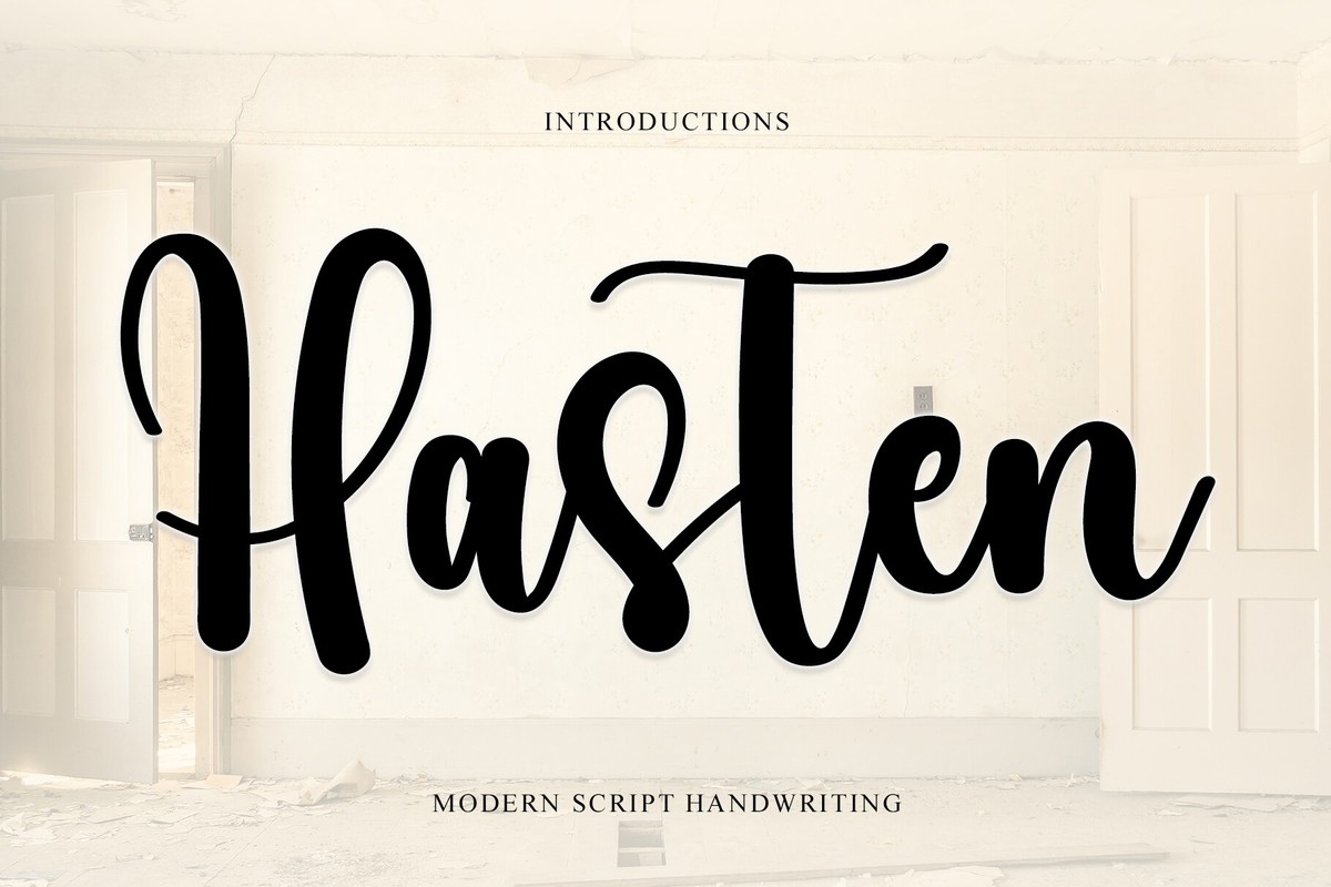 Beispiel einer Hasten-Schriftart