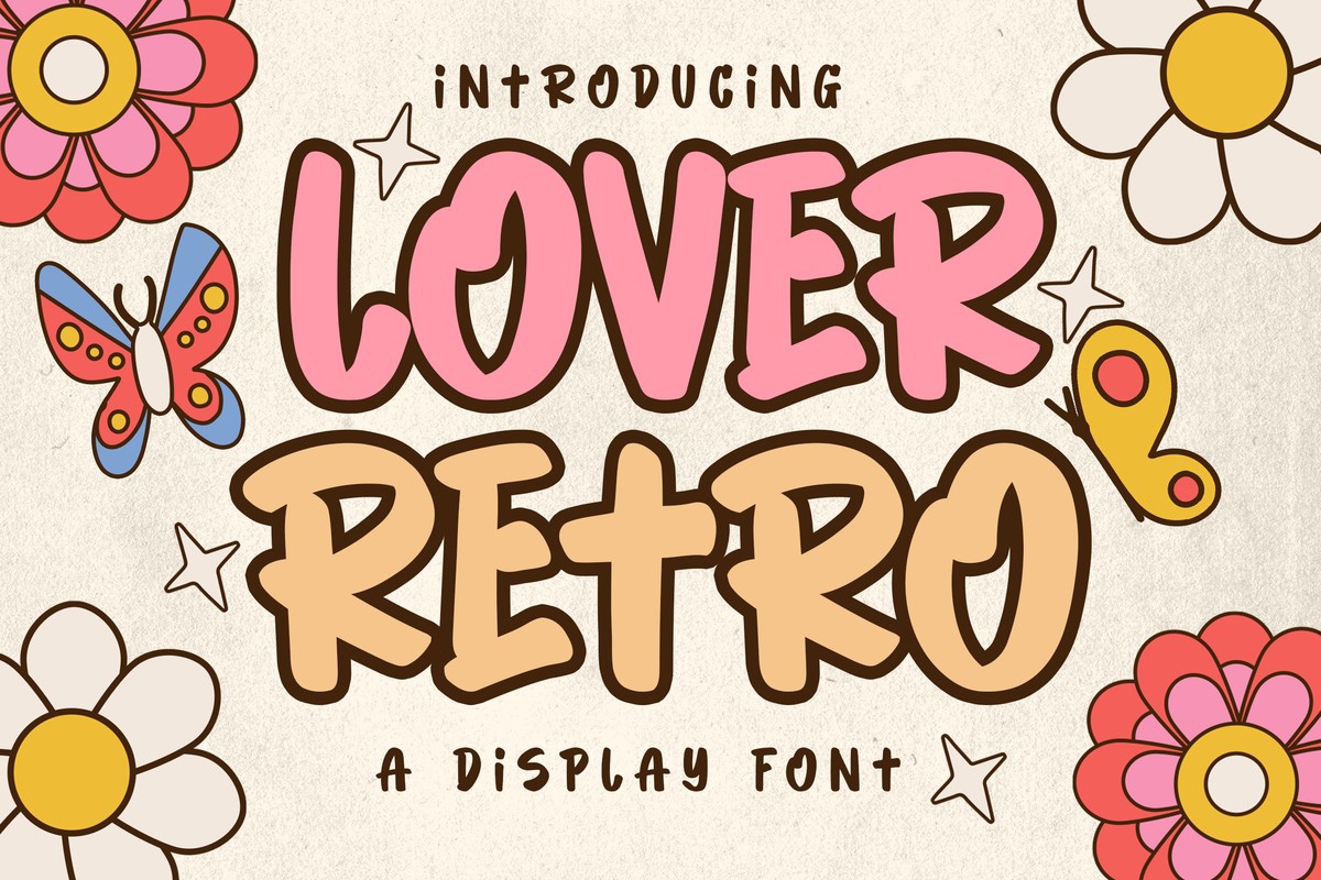 Beispiel einer Lover Retro-Schriftart