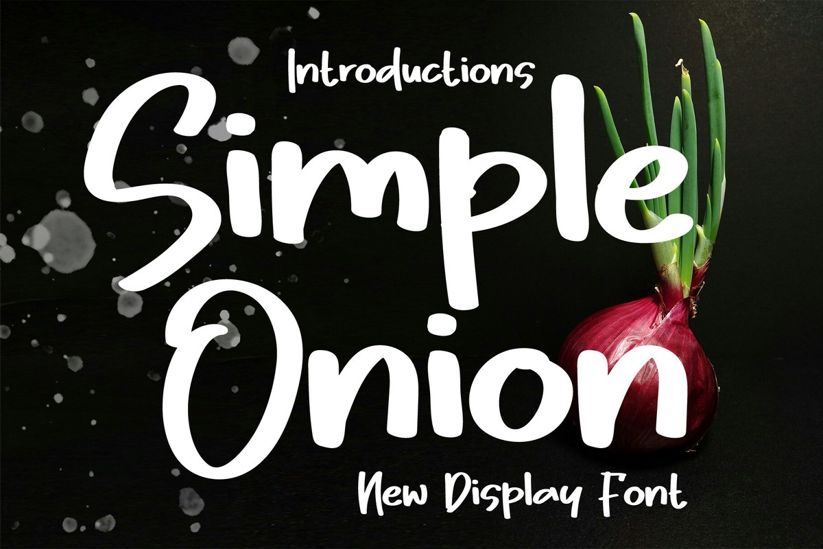 Beispiel einer Simple Onion Regular-Schriftart