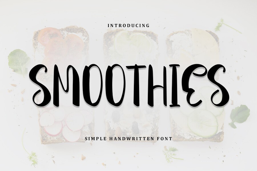 Beispiel einer Smoothies Regular-Schriftart