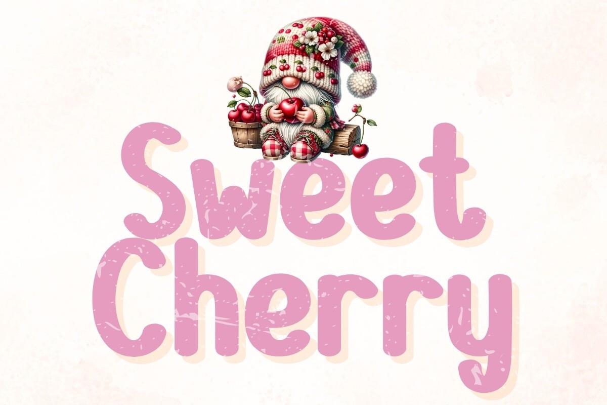 Beispiel einer Sweet Cherry-Schriftart
