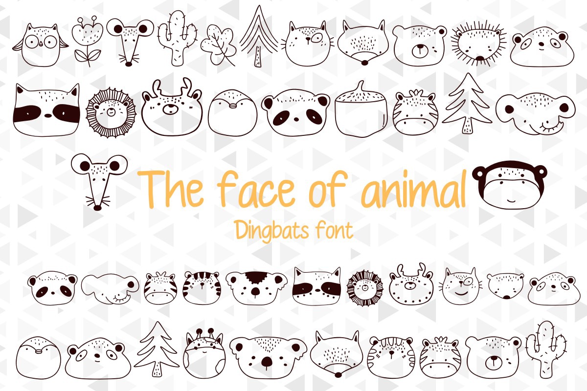 Beispiel einer The Face of Animal-Schriftart