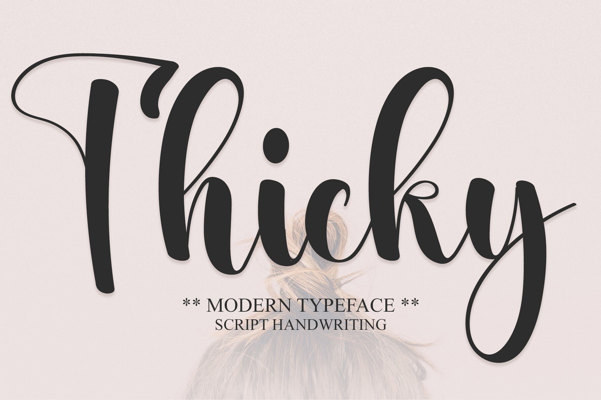 Beispiel einer Thicky-Schriftart