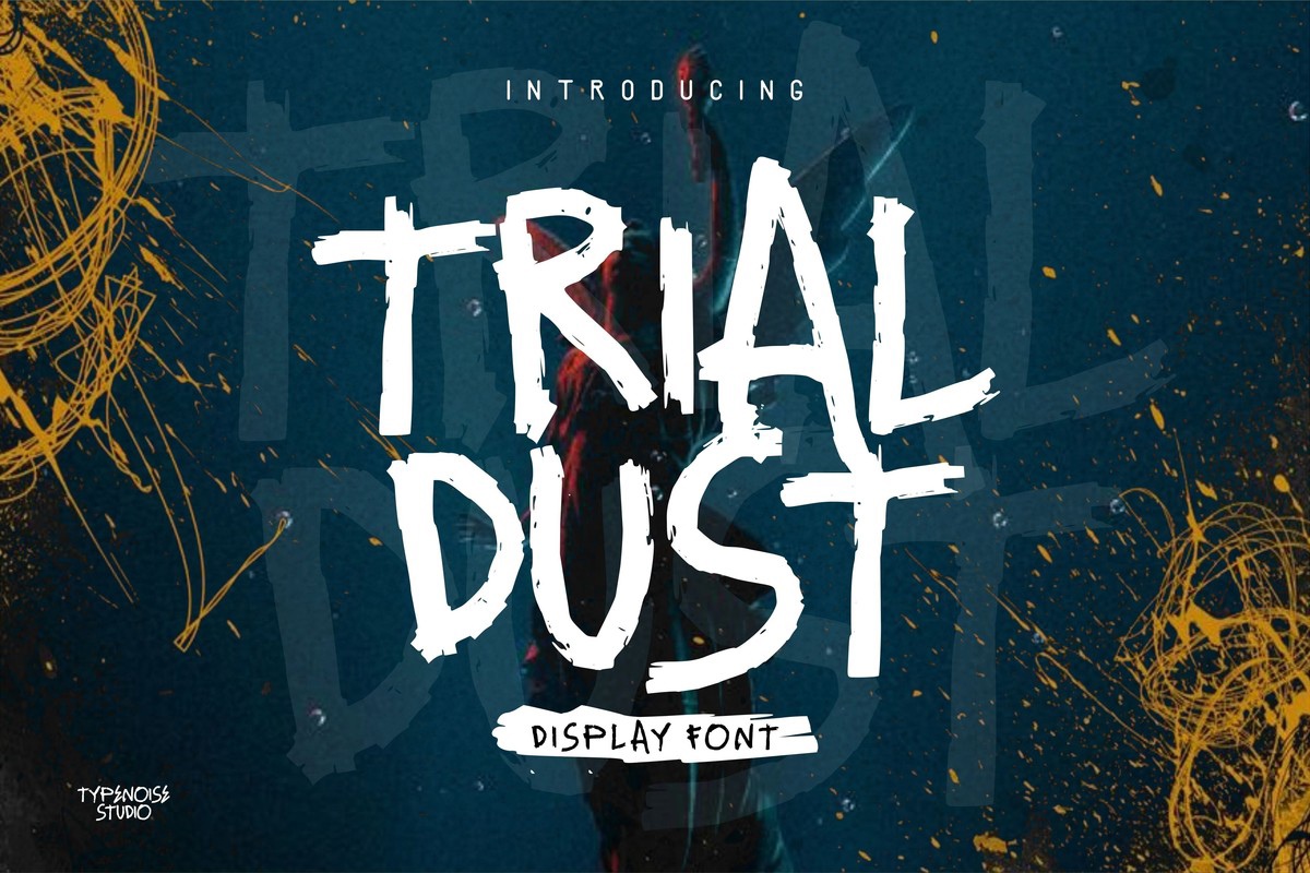 Beispiel einer Trial Dust-Schriftart