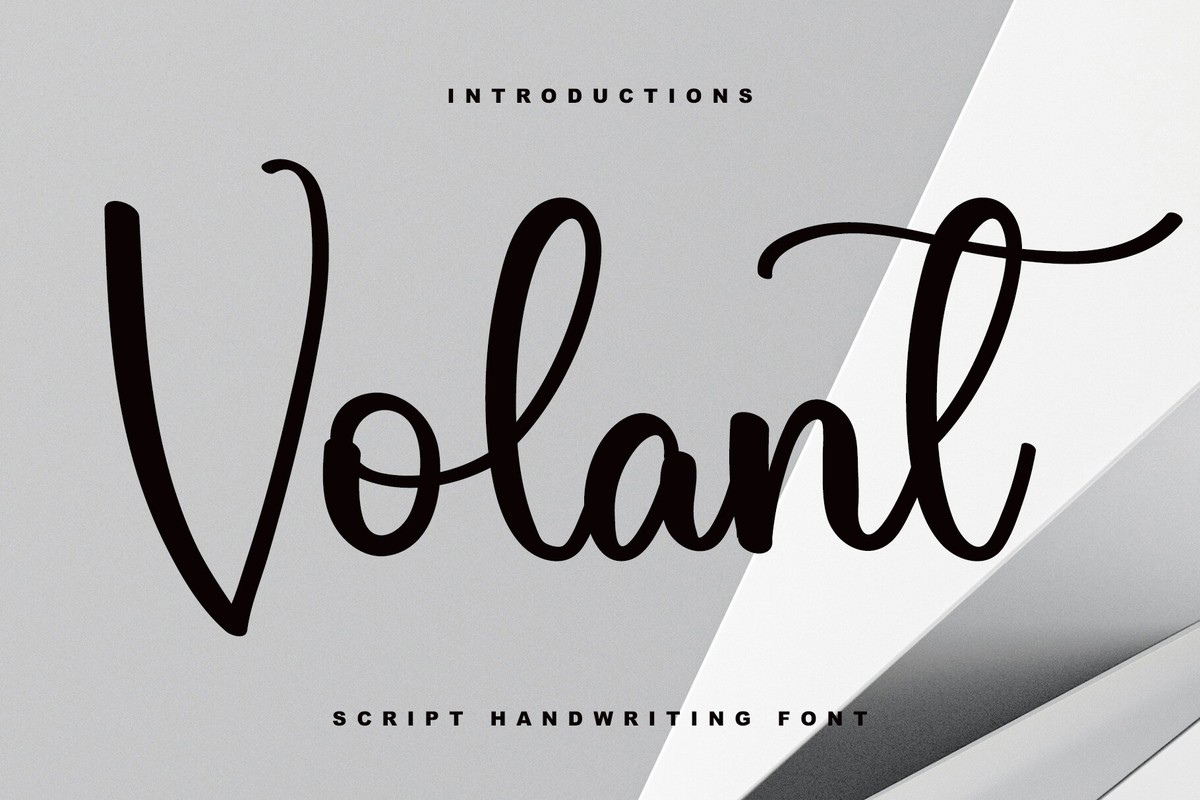 Beispiel einer Volant Regular-Schriftart