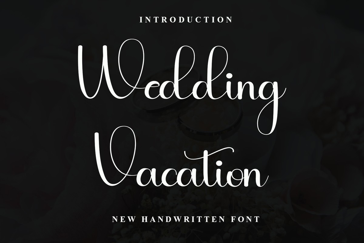 Beispiel einer Wedding Vacation-Schriftart
