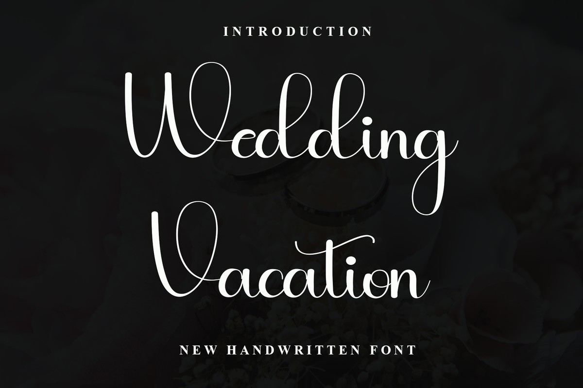 Beispiel einer Wedding Vacation Regular-Schriftart