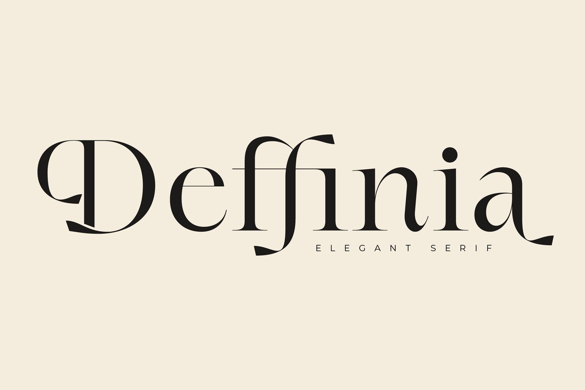 Beispiel einer Deffinia Regular-Schriftart