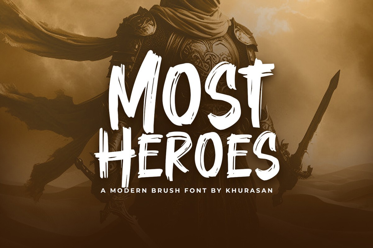 Beispiel einer Most Heroes-Schriftart