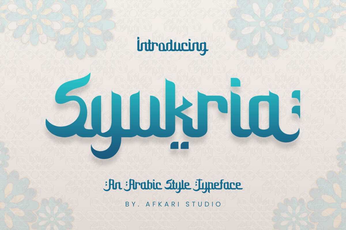 Beispiel einer Syukria-Schriftart