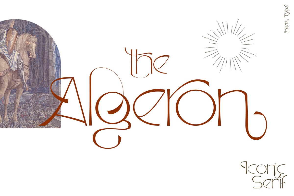 Beispiel einer The Algeron-Schriftart