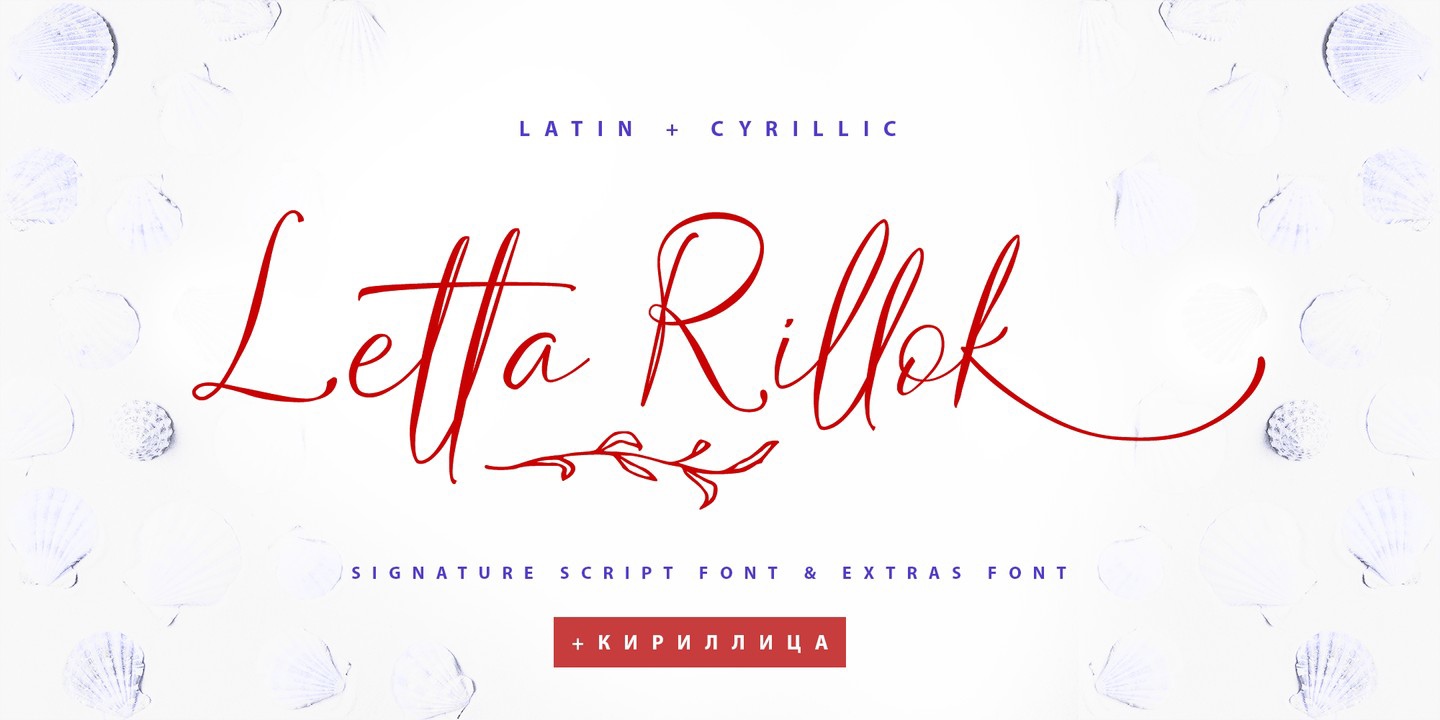 Beispiel einer Letta Rillok Cyrillic Script-Schriftart