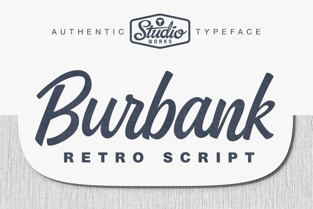 Beispiel einer Burbank Script-Schriftart