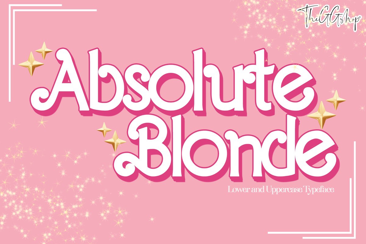 Beispiel einer Absolute Blonde-Schriftart