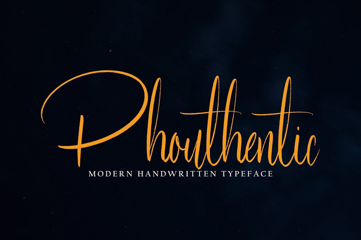 Beispiel einer Phouthentic-Schriftart