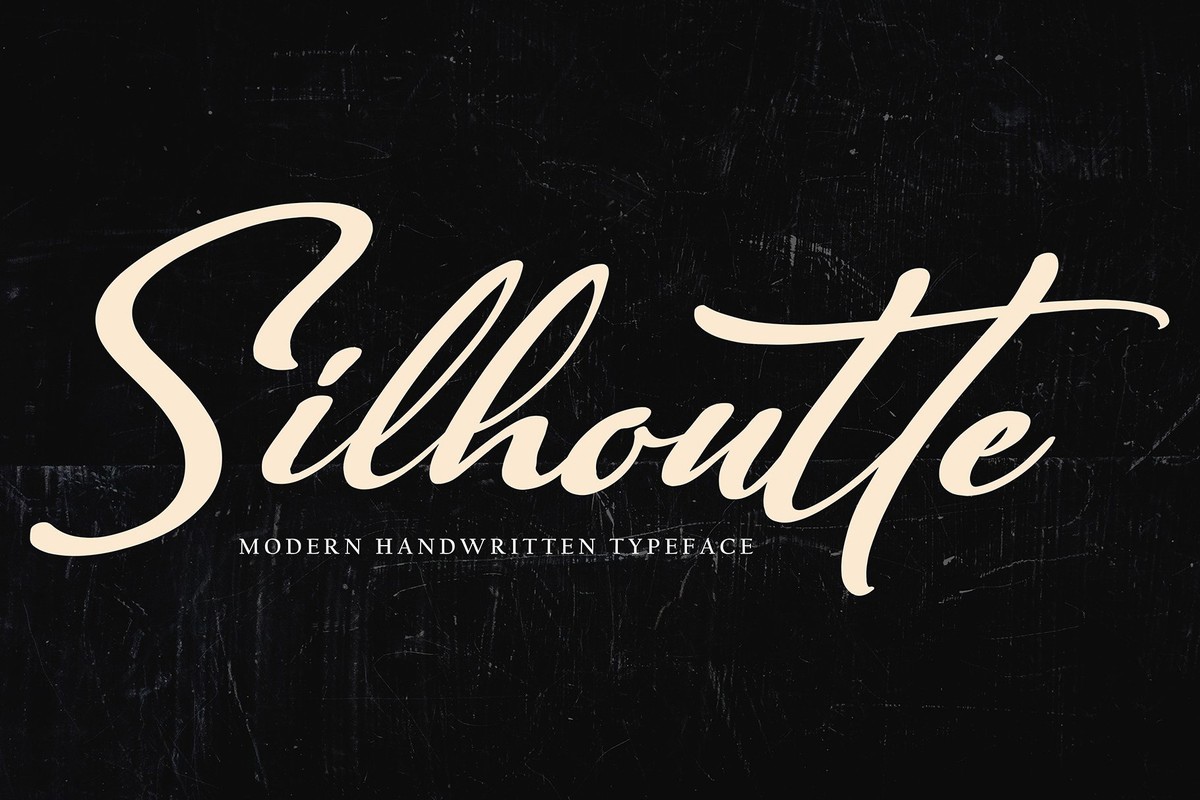 Beispiel einer Silhoutte Regular-Schriftart