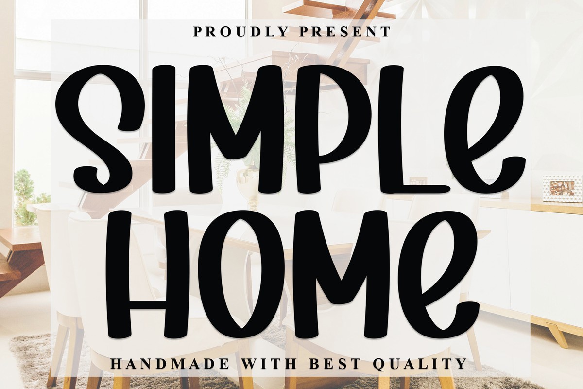 Beispiel einer Simple Home Regular-Schriftart