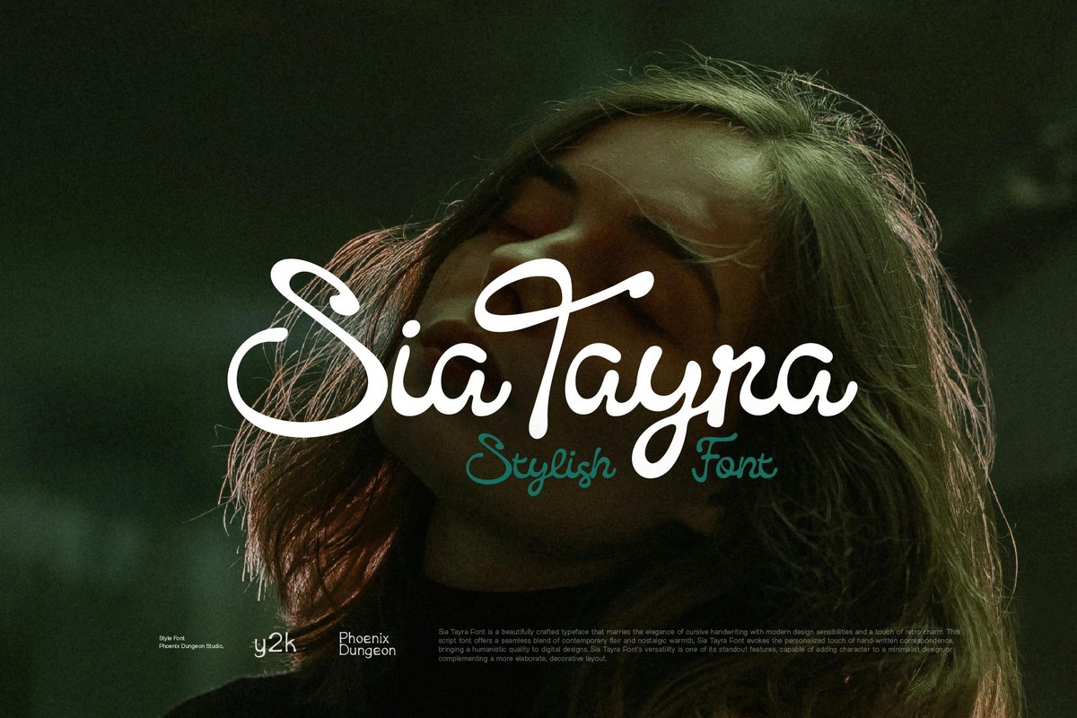 Beispiel einer Sia Tayra-Schriftart