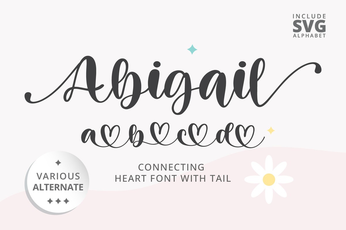 Beispiel einer Abigail Regular-Schriftart