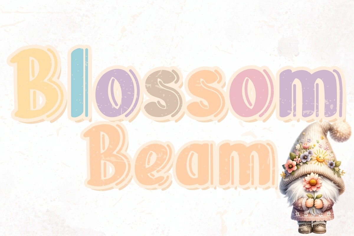 Beispiel einer Blossom Beam Regular-Schriftart