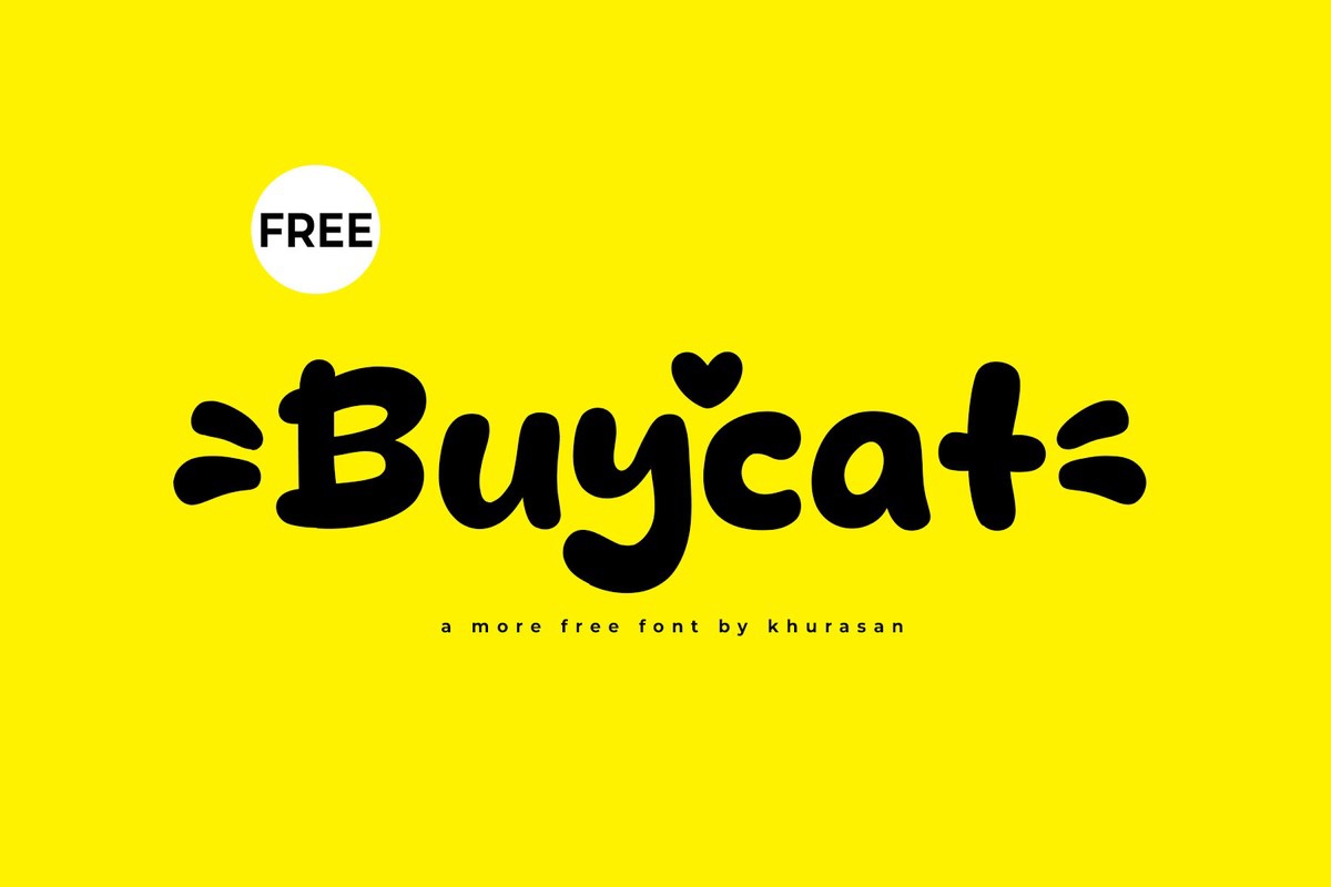 Beispiel einer Buycat-Schriftart