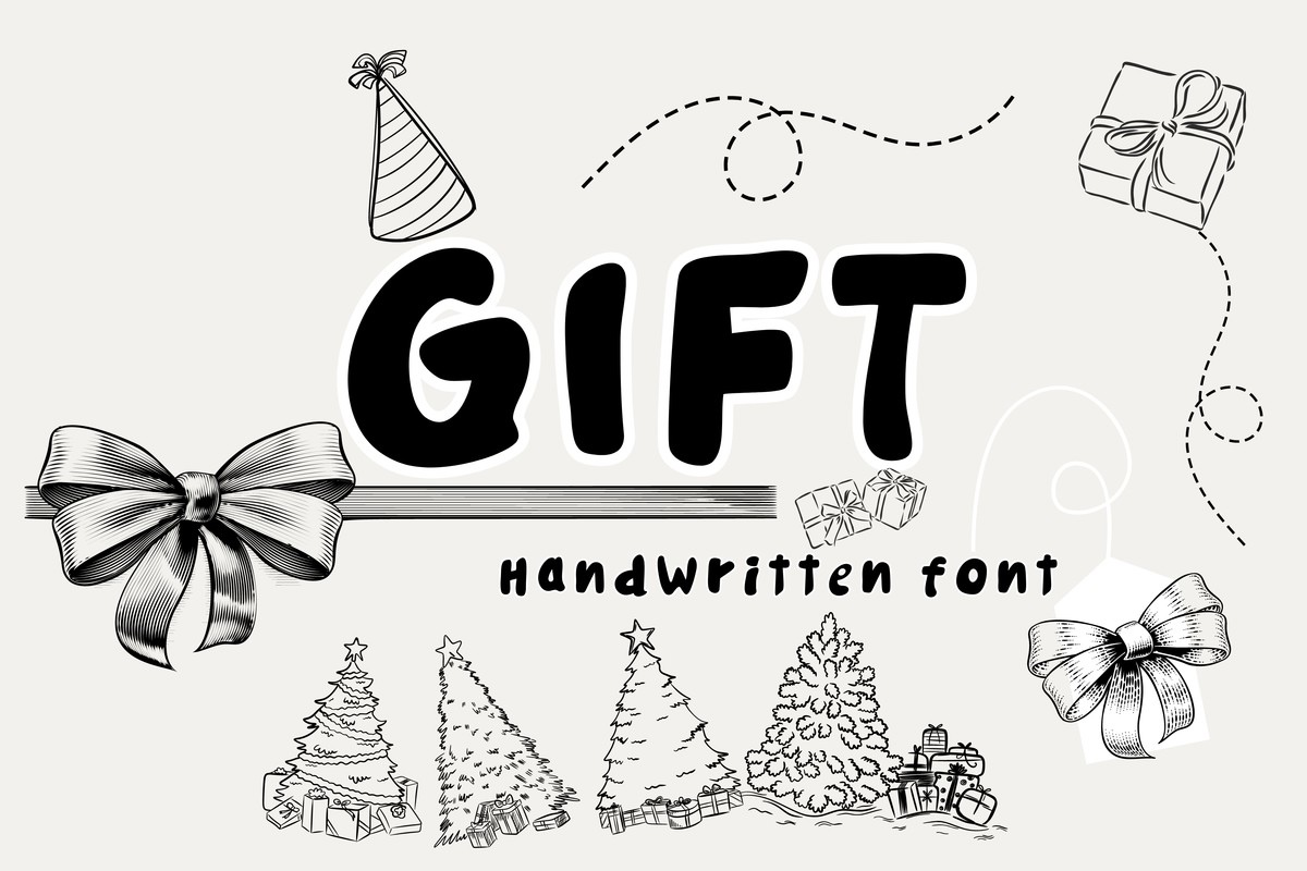 Beispiel einer Gift-Schriftart