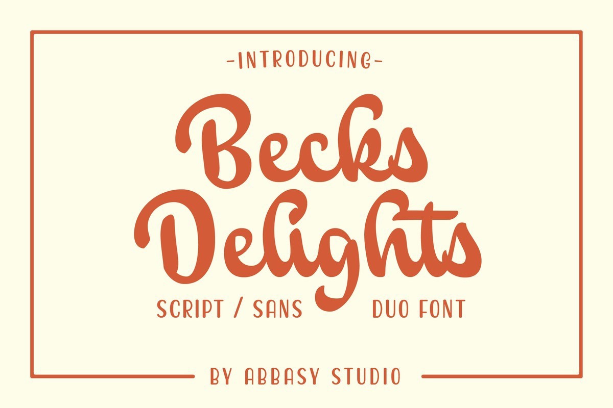 Beispiel einer Becks Delights-Schriftart