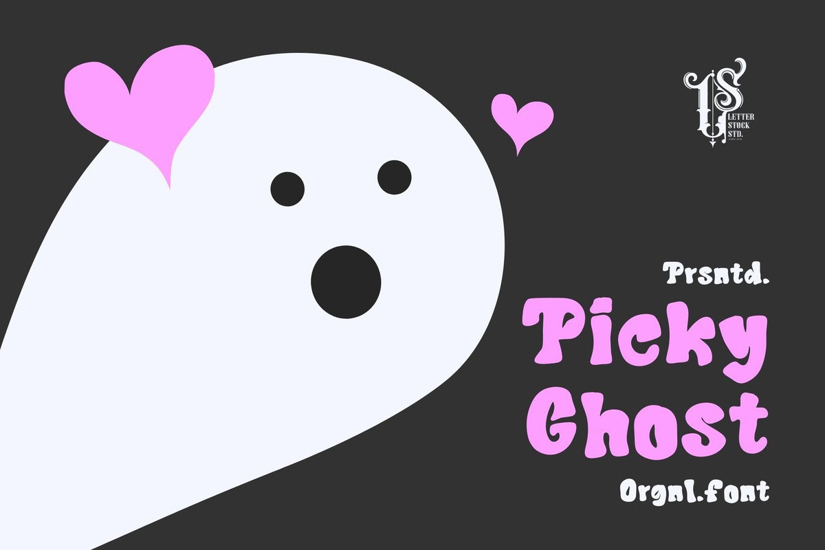 Beispiel einer Picky Ghost Regular-Schriftart