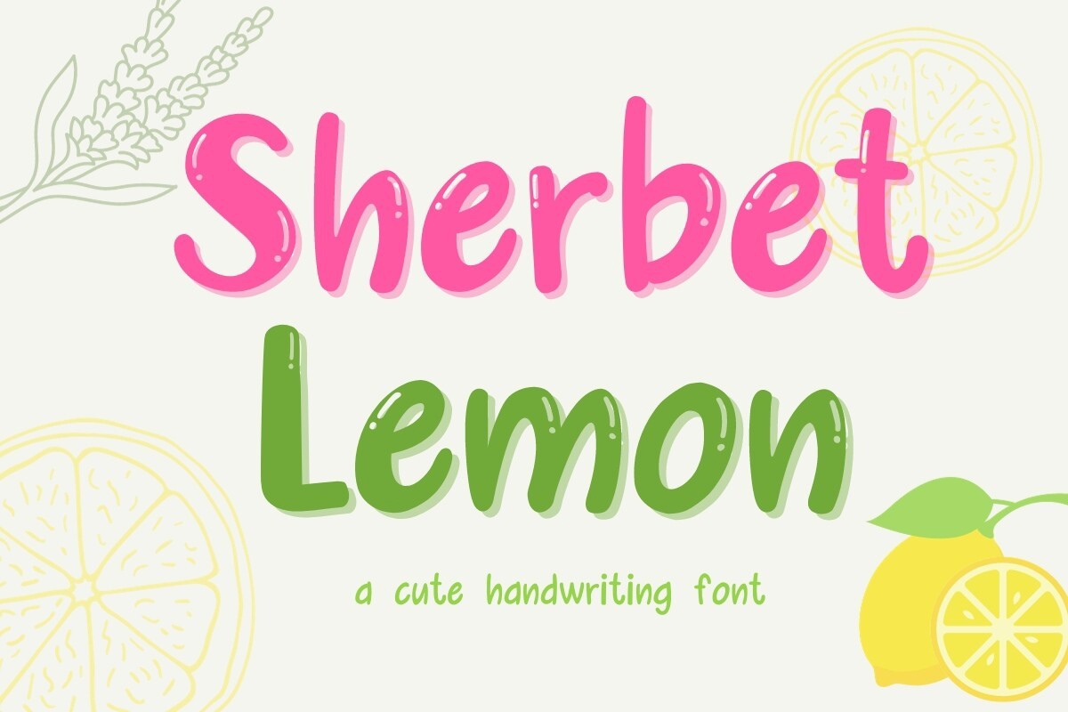 Beispiel einer Sherbet Lemon-Schriftart