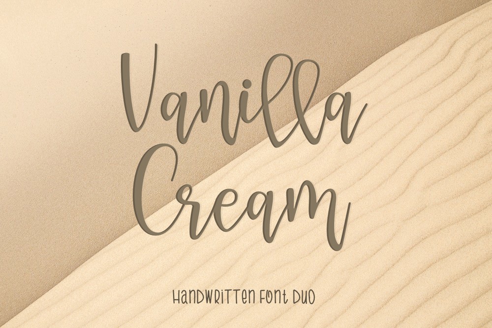 Beispiel einer Vanilla Cream-Schriftart