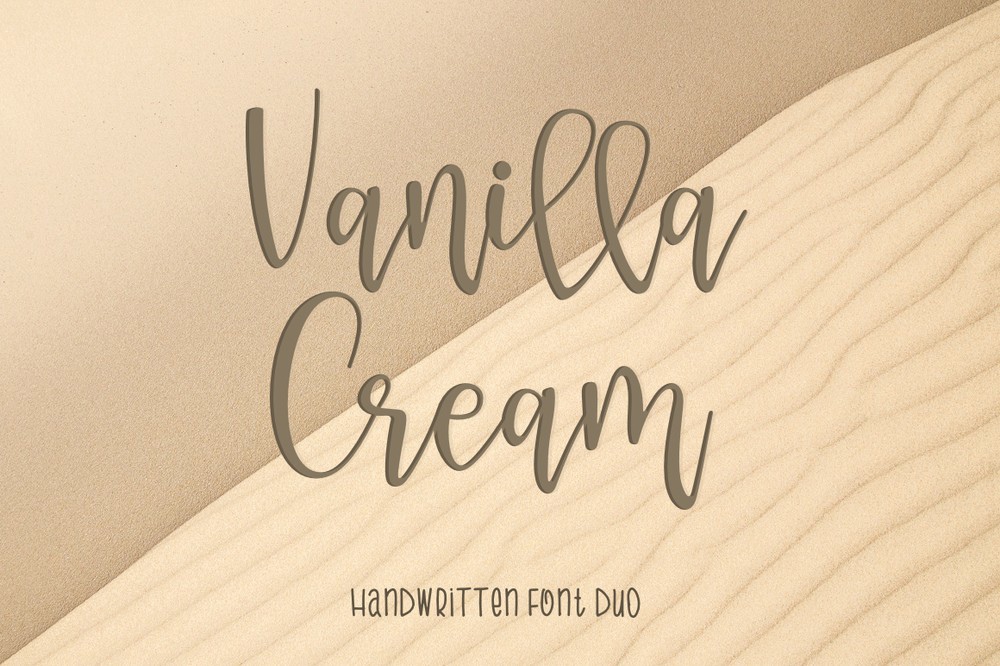 Beispiel einer Vanilla Cream Regular-Schriftart