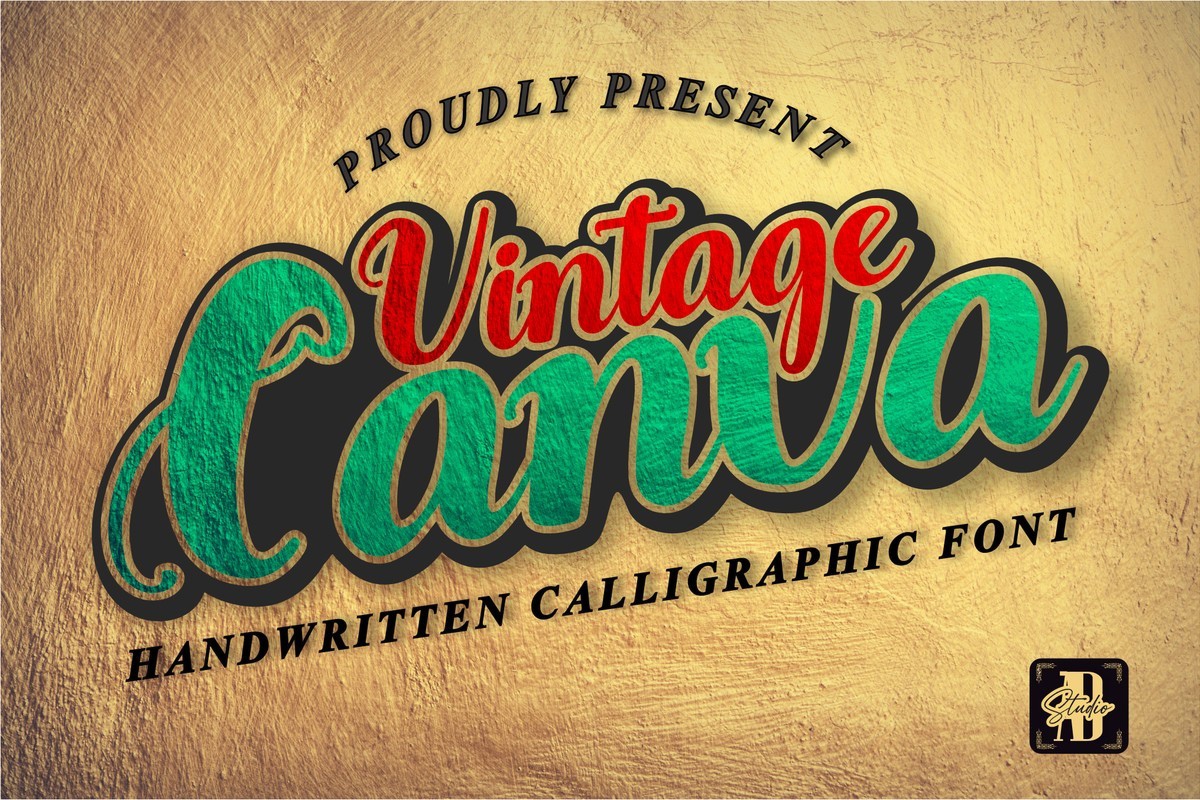 Beispiel einer Vintage Canva Regular-Schriftart