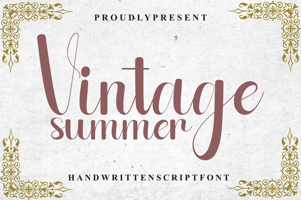 Beispiel einer Vintage Summer Regular-Schriftart