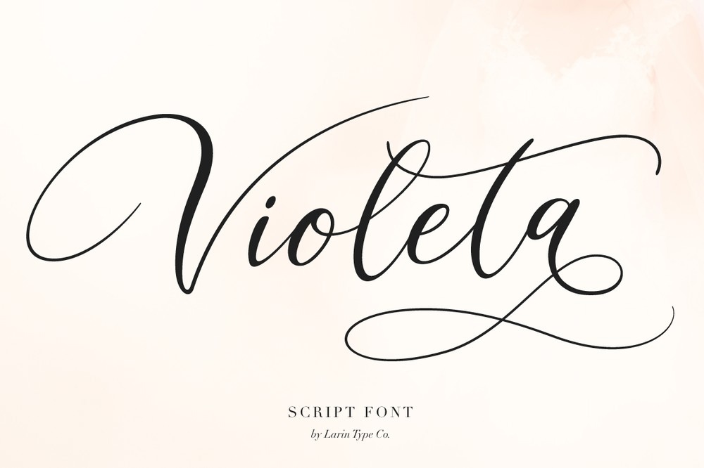 Beispiel einer Violeta-Schriftart