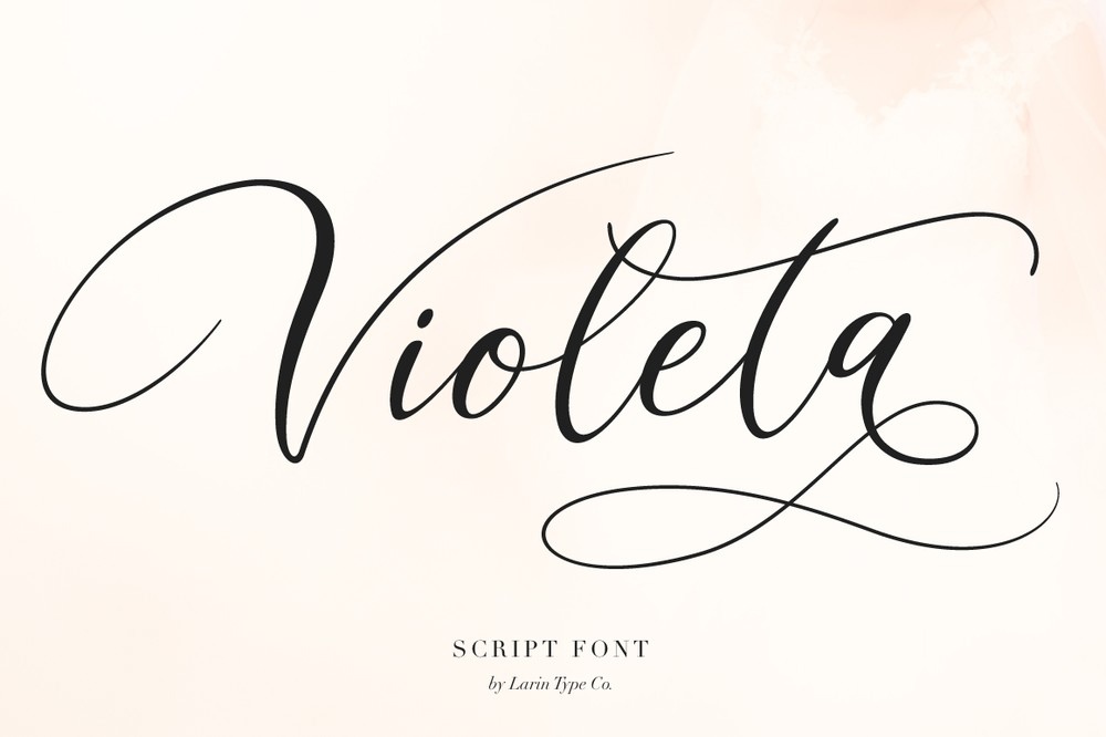 Beispiel einer Violeta Regular-Schriftart