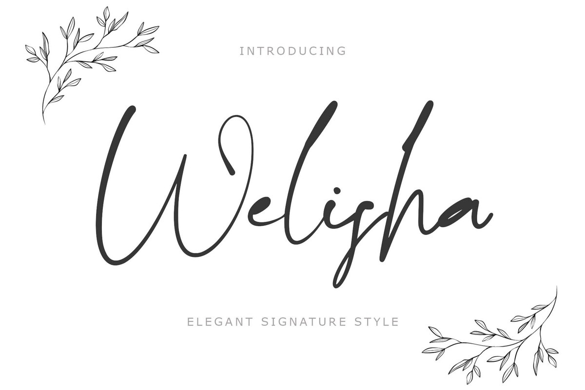 Beispiel einer Welisha Regular-Schriftart