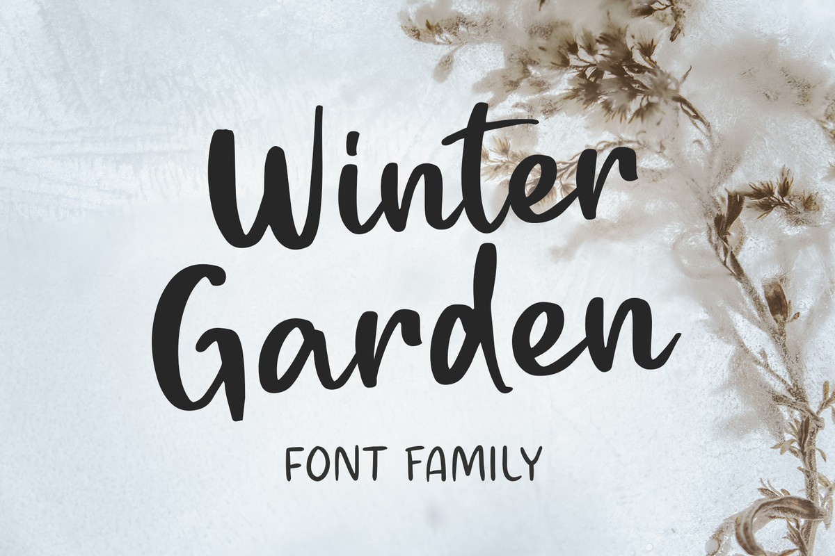 Beispiel einer Winter Garden Script Streak-Schriftart