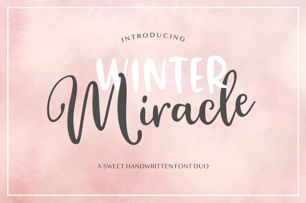 Beispiel einer Winter Miracle-Schriftart