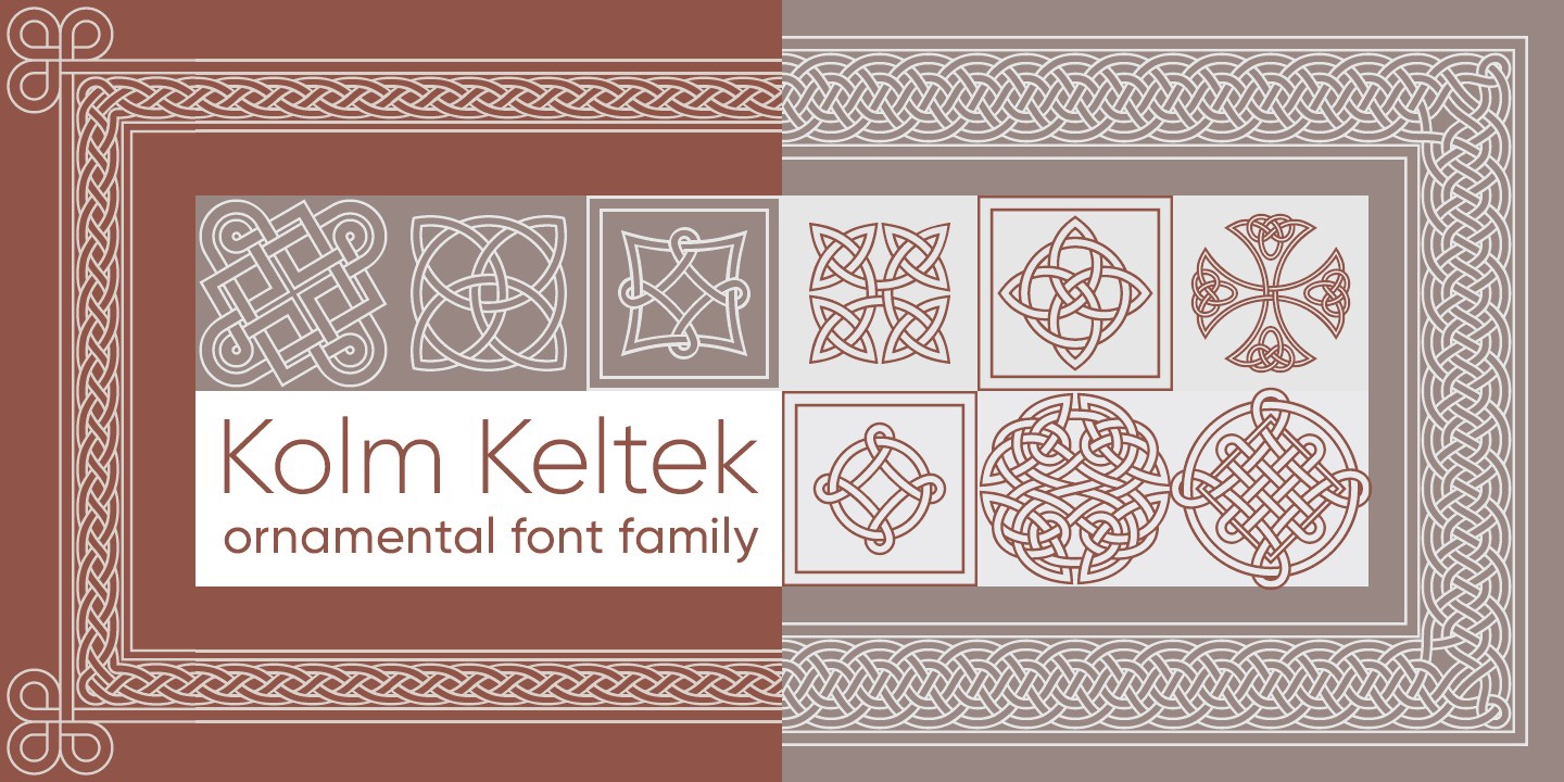 Beispiel einer Kolm Keltek-Schriftart