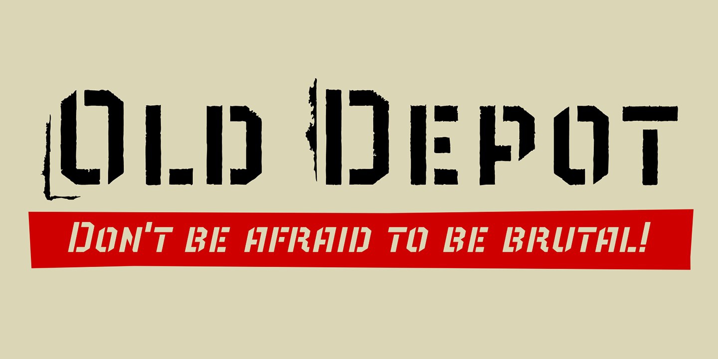 Beispiel einer Old Depot Regular-Schriftart