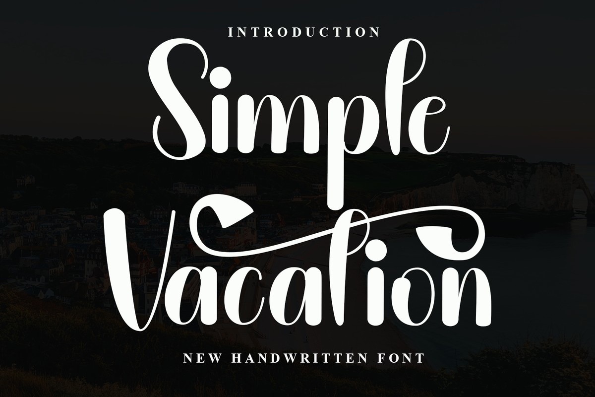 Beispiel einer Simple Vacation Regular-Schriftart