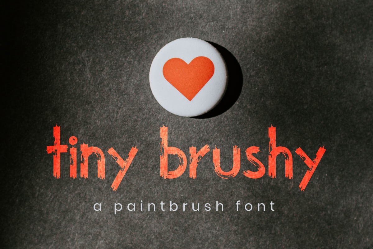 Beispiel einer Tiny Brushy Regular-Schriftart